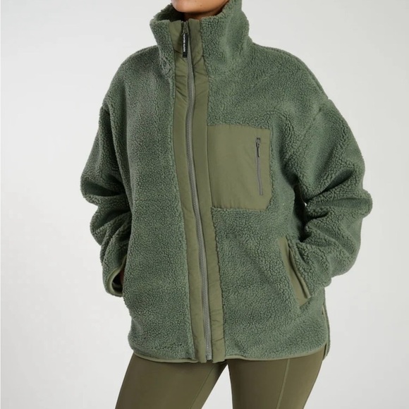 ARIZONA women’s Jean Company Olive Fleece Jacket - Picture 5 of 8